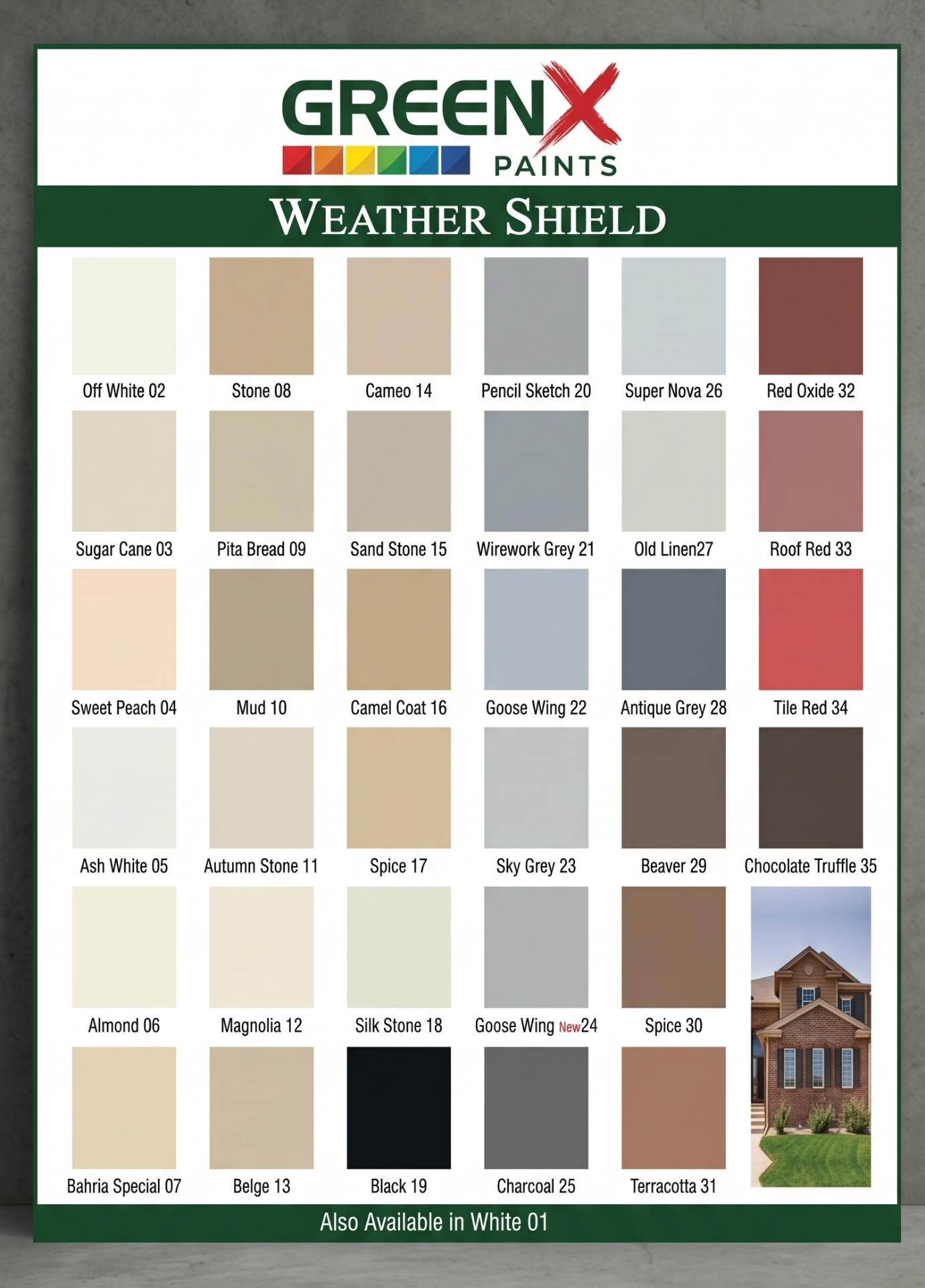 Weather Shield Shade Card